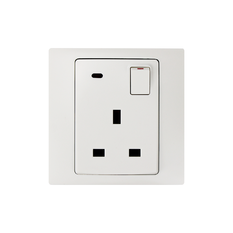 13A 250V 1 Gang Switched Socket DP مع نيون HK6113SN